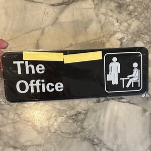 Black Office Sign